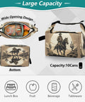 Big Capacity Insulated Lunch Bag For Work And Travel Keeps Food Fresh For Hours Leakproof Reusable Lunch Tote With Cowboy Hat Vibe