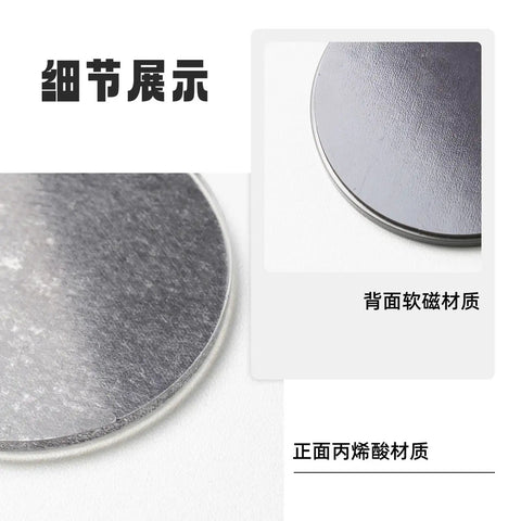 Close-up of Round Acrylic Fridge Decor 2.17 Inch Clear Magnetic Kitchen And Office Accessory with visible texture detail