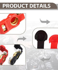 Universal Car Battery Terminal Connector Kit With Pure Copper Terminals And Plastic Covers, showing connectors and covers