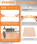 Comparison of Rock Solid Waterproof Membrane 108 Square Feet and ordinary thin material for strength and thickness.