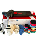 Mini Rotary Car Polisher With Pads And M14 Extension Shafts For Deep Buffing And Scratch Removal Pro Grade Rotary Buffer displayed