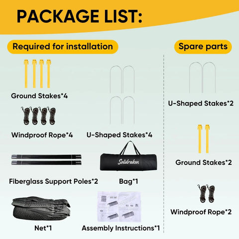 Compact Backyard Batting Cage For Baseball And Softball Practice Portable Net With Sturdy Frame And Carry Bag 13 X 10 X 8 Ft package list