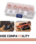 100 Pack Oil Drain Plug Crush Washers Kit With Copper And Aluminum Mix, Five Sizes M10 M12 M14 M16 M18 in storage case