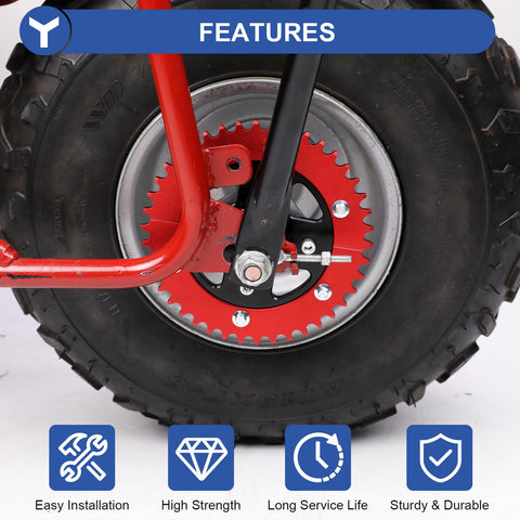 Go Kart Split Sprocket 42 Tooth For 420 Chain Rear Sprocket Aluminum Mini Bike Gear Upgrade For Predator 301cc 420cc 212cc 196cc 79cc 97cc 100cc Engines Easy Install No Axle Removal