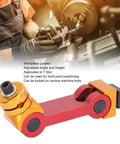 Heavy Duty Cnc Work Stop And Vise Limiter Set delivering dead on precision positioning, red and gold sturdy workpiece locator for T slot.