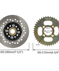 Beefed Up 32 Inch Go Kart Rear Live Axle Kit With 420 Chain Sprocket 3 Stud Wheel Hub Brake Caliper And 145 By 70 By 6 Tires