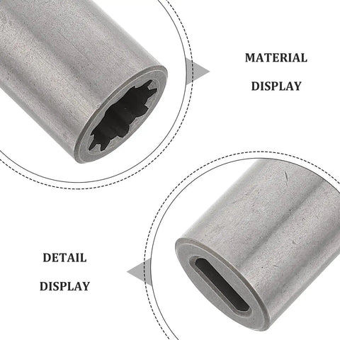 Heavy Duty Hydraulic Motor Coupling Shaft For Garage Vehicle Hoist, Steel Construction Delivers Pro Grade Torque Transfer And Vibration Reduction, 2.2 Inch Lift Hydraulic Transmission Part For Auto, close-up detail