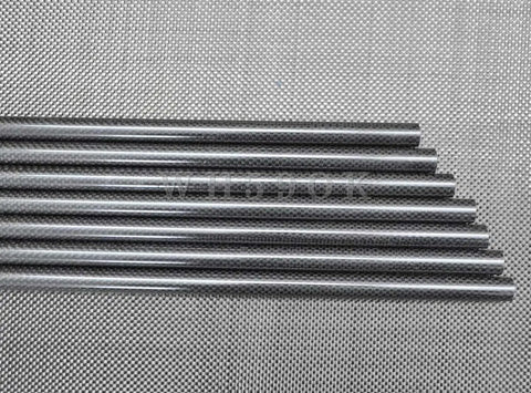 Carbon Fiber Tubes 3K 5mm to 10mm Diam 500mm Length 100 Percent Full Carbon Composite Gloss Plain Finish