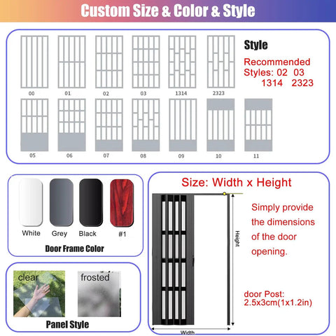 Custom Sized Insulated Sliding Accordion Room Divider With Smooth Folding Panels And Zero Sweat Setup For Interior Patios Or Laundry Rooms Featuring Heavy Duty Waterproof Aluminum Frame In Bright White, showing panel styles and colors.