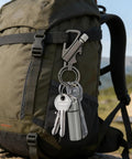 Backpack with Two Pack Permanent Match Lighter Set With Tinder Storage Canister, Reusable Fire Starter, Multitool Keychain And Bottle Opener