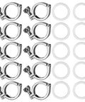 Pindex 2-inch tri-clamp fittings with silicone gaskets, 304 stainless steel sanitary TC, 10-pack
