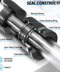 Cross-section of seal construction for Push To Connect Male Elbow Fittings 6mm Tube OD 10 32 UNF Thread 90 Degree Quick Connect.