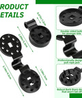50 Pack Tough As Nails Netting Clips With Grommet Holes, reusable lock grip fasteners, black plastic clips for garden use.