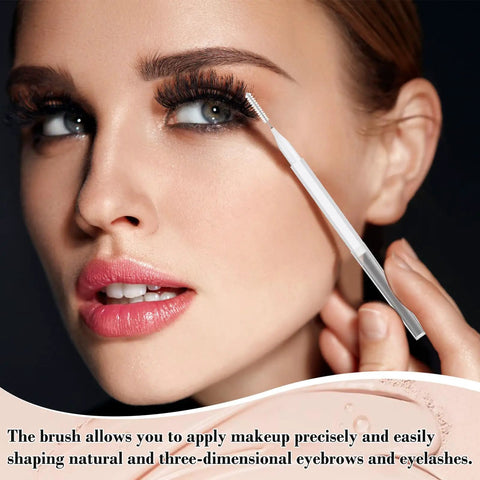 Using 120 Pack Mini Eyebrow Brushes With Caps for brow lamination and lash extensions, professional salon tools.