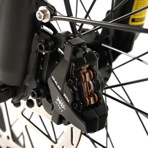 Close-up of Semi Metallic Brake Pads For Ridstar Q20 Pro And H26 Pro Ebikes Compatible With XD KLBS DOT4 Hydraulic Brakes