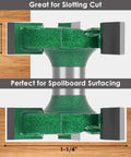 Pro Grade CNC Spoilboard Surfacing Router Bit With 1/4 Inch Shank 1-1/4 Inch Cutting Diameter 1/4 Inch Cutting Length