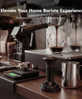 54mm Espresso Tamper With Adjustable 20 To 30 Lb Dial Audible Click Feedback 24 Dial Steps on coffee bar setup