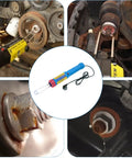 Heavy Duty Magnetic Induction Heater Bolt Remover With Zero Flame showing tool, swappable coils, and rusted bolts in automotive use.