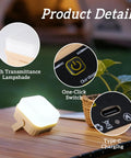 Close-up of Four Pack Rechargeable Camping Lanterns with high transmittance lampshade, one-click switch, and Type-C charging port.