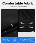 Mens Quick Dry Swim Trunks 5 Inch Board Shorts With Mesh Lining And Zip Pockets Black Medium featuring quick dry fabric