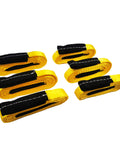 Six Pack 1 Inch By 8 Foot Heavy Duty Lifting Slings Web Straps With Two Reinforced Loops 5000 Lb Break Strength Durable Polyester