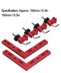 Straight Shooter Aluminum Woodworking Jig For Snap Tight Corner Clamping And Splicing 160X160Mm with red corner blocks