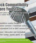 Heavy-Duty Tankless Water Heater Flushing Kit With Powerful Circulation Pump and Durable Stainless Steel Hoses for Hassle-Free Descaling instructions for setup.