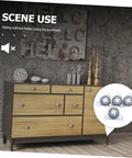 Heavy Duty 4 Pack Adjustable Sliding Door Roller Wheels Built Tough For Heavy Wooden Doors And Barn Hardware No Fuss Whisper Quiet Bearings Easy Closet Swap displayed with a modern dresser.