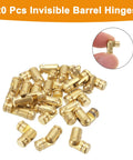 Invisible Brass Barrel Hinges 5x15mm Concealed Hidden Hinge For Jewelry Boxes And Music Boxes Gold Tone 20 Pack