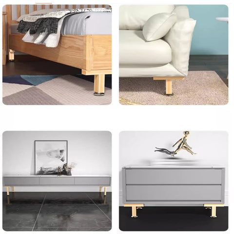 4 pack adjustable wooden bed slat support legs with height adjustable center support for DIY fur bed sturdy wood furniture