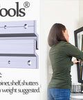 Heavy Duty Z Bar Picture Hanging Kit 12 Inch French Cleat Wall Mounts for Art Frames, Mirrors in use installing a mirror.
