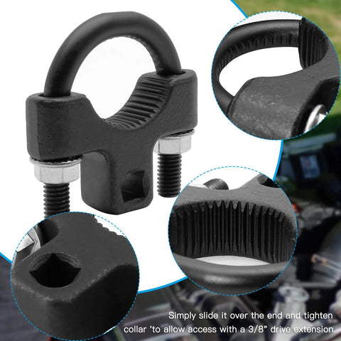 Three Eighths Inch Universal Inner Tie Rod Removal Tool For Quick No Hassle Steering Work Fits All Standard Tie Rods Heavy Duty Wrench black carbon steel