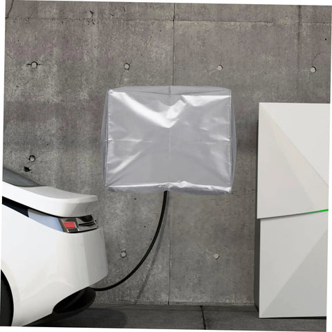 Wall Mounted EV Charger Cover For Outdoor Charging Stations Brings Tough As Nails All Season Protection With A Slick Modern Profile to shield outlet.