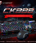 Top Tier Legit Gaming Mechanical Keyboard And Adjustable DPI Mouse Combo With Long Wired Cable For PC Laptop Desk Setup Featuring RGB LED Backlights and Non Slip Grip Pad.