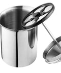 Handheld Milk Frother For Creamy Foam In Seconds, On The Go Stainless Steel Foamer For Coffee, Lattes, 14 Oz Capacity, Easy To Use