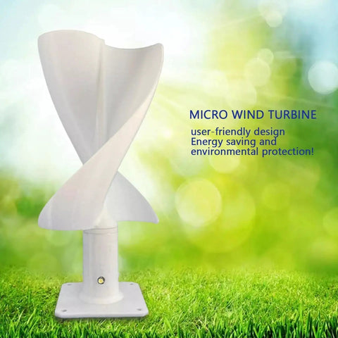 Wind Turbine STEM Learning Kit Hands On For Classroom And Home Use Eco Friendly Material Turbine Generator With 5 To 12V Breeze Power Low Noise DIY Renewable Energy Project LED Lighting High Speed Rotor Science Experiment, white blade