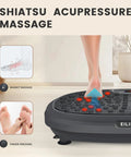 Foot on FitMaxx 3D XL Vibration Plate Exercise Machine with acupressure surface for shiatsu massage.