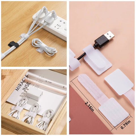 All In One Cable Management Kit With 4 20 Inch Sleeves 311 Piece Setup Including Zip Ties Clips Cord Holders Tape Rolls Mounts