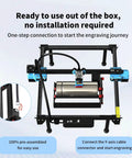 Rock Solid Aluminum Tr3 Rotary Roller Module Easy Y Axis Swap For Diy Engravers And Routers Built Hard For Everyday Garage Projects With Smooth Spinning Performance, pre-assembled engraving setup.