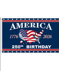 Totally All American 250th Anniversary Flag 3x5 Ft Double Sided Three Layer Fabric We The People 1776 2026, map and text design