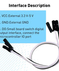 DHT11 Temperature And Humidity Sensor Module 10 Pack Digital Single Bus 3.3V-5V With Wires interface description