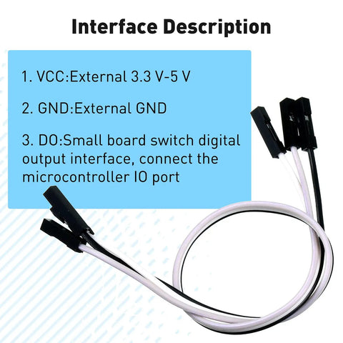 DHT11 Temperature And Humidity Sensor Module 10 Pack Digital Single Bus 3.3V-5V With Wires interface description