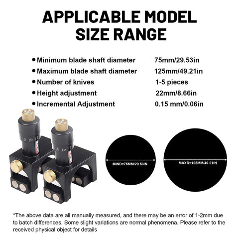 Two Piece Magnetic Planer Blade Setting Jig Gauge Set For Woodworking Tools With Adjustable Micro Magnetic Gauges Handy