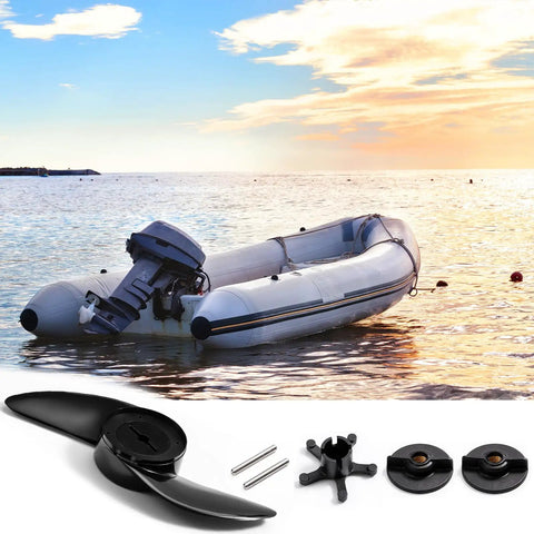 2 Pack T34 Electric Boat Propellers 2 Blade Replacement Propeller Kit for 12V Trolling Motors Outboard Propeller for Marine Boats and Fishing Vessels Durable