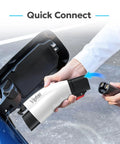 Tesla To J1772 Adapter 60A 250V Level 2 Ev Charger Converter being connected to a charging port for quick setup.