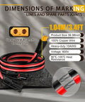 Beefy 10AWG MC4 To XT60 Solar Panel Cable Adapter for Portable Power Stations and RV Generators showing dimensions and features.