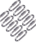 Stainless Steel Quick Link Connectors Set With Threaded Carabiners For Outdoor Gear Go To Small Locking Chains Easy Install For Camping Hiking Boating M10 Heavy Duty