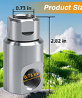 Heavy Duty 1/2 Inch NPT Stainless Steel Swivel Joint for Hose Reels, Leak Proof, High Pressure, 316 Stainless, Grease Fitting, Smooth Ball Bearing Rotation, product size 2.82 in x 0.73 in