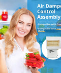 242303001 Air Damper Control Assembly Refrigerator Part Delivers Sweet Relief And Keeps Things Chill, a woman holding strawberries.