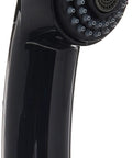 Pull-out spray head of Dual Spray Pull Out Kitchen Faucet With Starlight Finish In Black Durable Metal Construction
